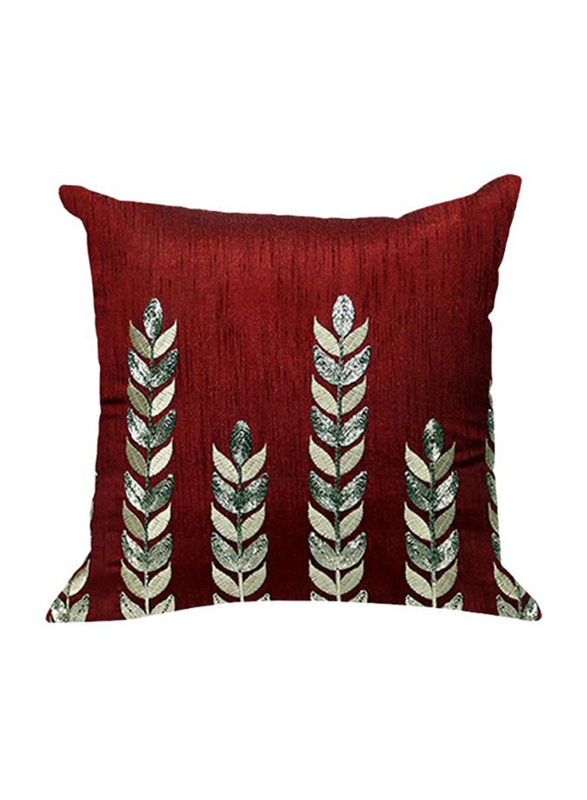 OraOnline Amelia Maroon Decorative Cushion/Pillow, 40x40 cm