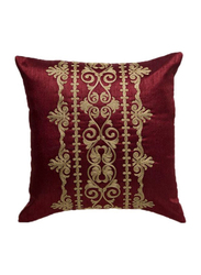 OraOnline Iris Maroon Decorative Cushion/Pillow, 40x40 cm