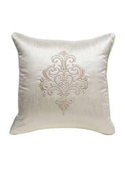 OraOnline Indian Off White Decorative Cushion/Pillow, 40x40 cm