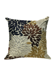 OraOnline Petals Gold Decorative Cushion/Pillow, 40x40 cm