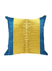OraOnline Poetica Blue/Yellow Decorative Cushion/Pillow, 40x40 cm