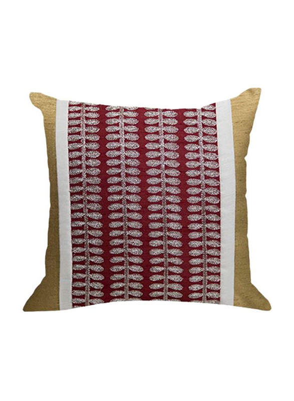 OraOnline Alice Maroon Decorative Cushion/Pillow, 40x40 cm