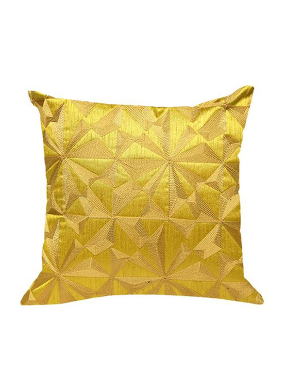 OraOnline Lucido Yellow Decorative Cushion/Pillow, 40x40 cm