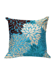 OraOnline Petals Turquoise Decorative Cushion/Pillow, 40x40 cm