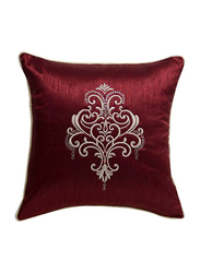 OraOnline Indian Maroon Decorative Cushion/Pillow, 40x40 cm