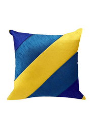OraOnline Rosetta Blue/Yellow Decorative Cushion/Pillow, 40x40 cm