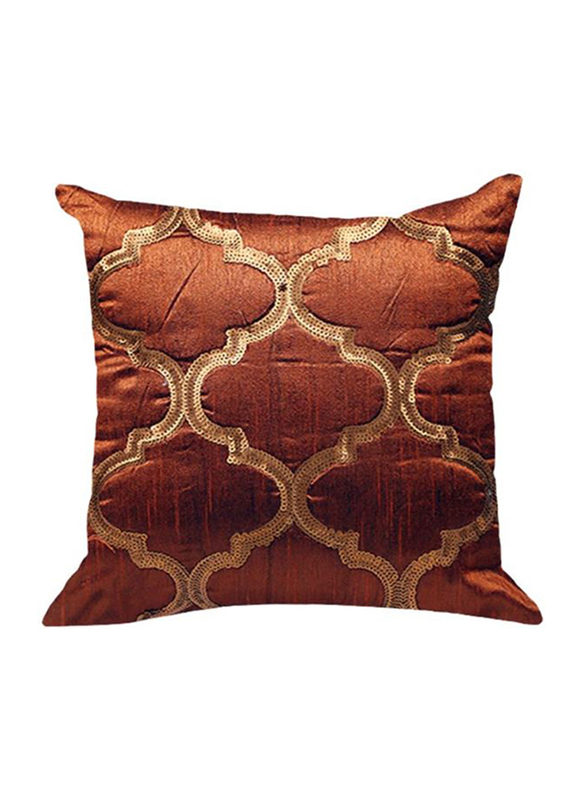 OraOnline Kyrah Three Orange Decorative Cushion/Pillow, 40x40 cm