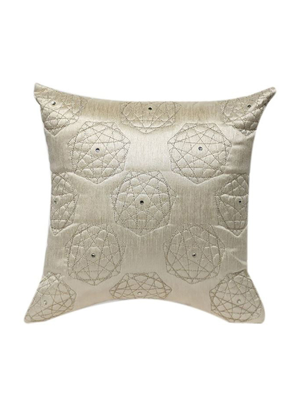 OraOnline Noah Off White Decorative Cushion/Pillow, 40x40 cm