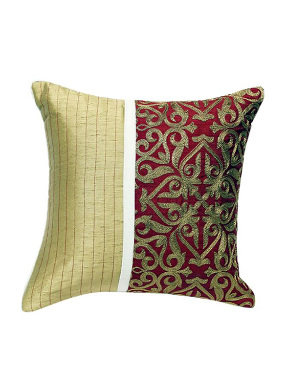 OraOnline Augusta Maroon Decorative Cushion/Pillow, 40x40 cm