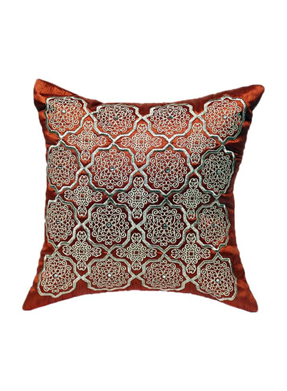 OraOnline Alizia Rust Decorative Cushion/Pillow, 40x40 cm