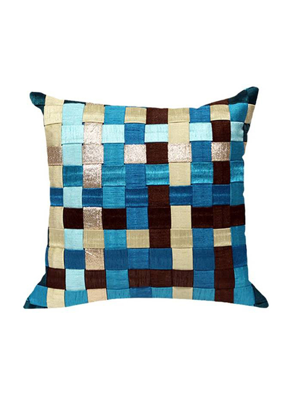 OraOnline Matrix SQ Turquoise Decorative Cushion/Pillow, 40x40 cm