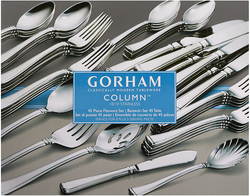 Gorham 45-Piece Column Flatware Set, Silver