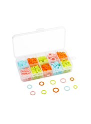 Heirtronic Knitting Stitch Markers Rings with Storage Box, 120 Pieces, Multicolour