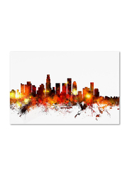 Trademark Fine Art Los Angeles California Skyline III Canvas Wall Art by Michael Tompsett, 16 x 24inch, Multicolour