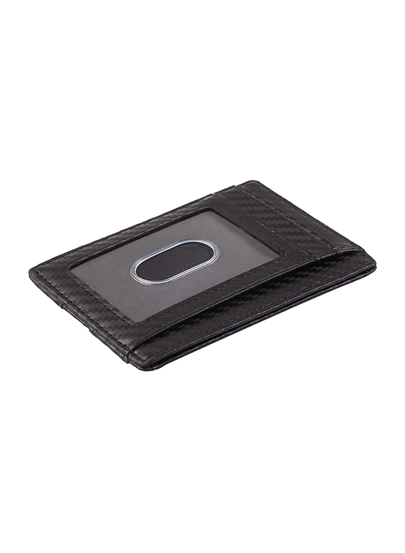 NapaWalli Leather Slim Minimalist Front Pocket U RFID Blocking Wallet for Men, Washington Black