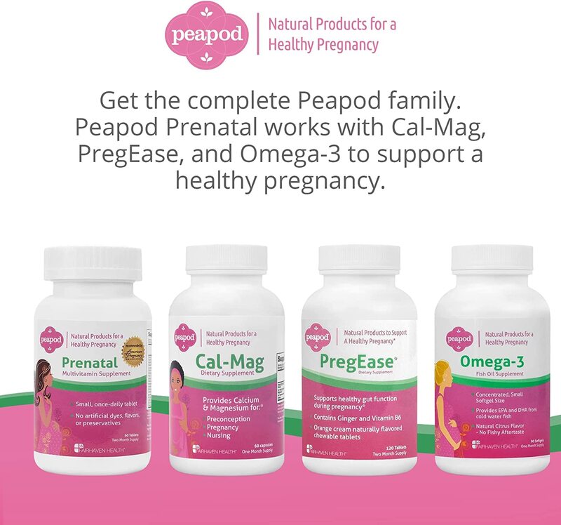 Fairhaven Health Peapod Prenatal Multivitamin - 1 Per Day, Light Vanilla Flavor - Pregnancy Must Haves for Women - Includes Iron, Vitamin C, and Folic Acid - 2 Month Supply-Expiry -9/30/2024