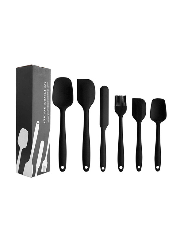 

Ekkong 6-Piece Non-Stick Silicone Spatula Set, Black