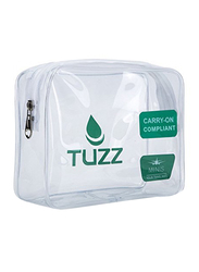 Tuzz Travel Toiletry Quart Bag with Zipper, Clear