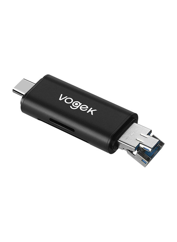 Vogek 3-in-1 USB 3.0 SD/Micro SD SDXC SDHC Smart Memory Card Reader Adapter for MacBook/PC/Tablet/Smartphone, White