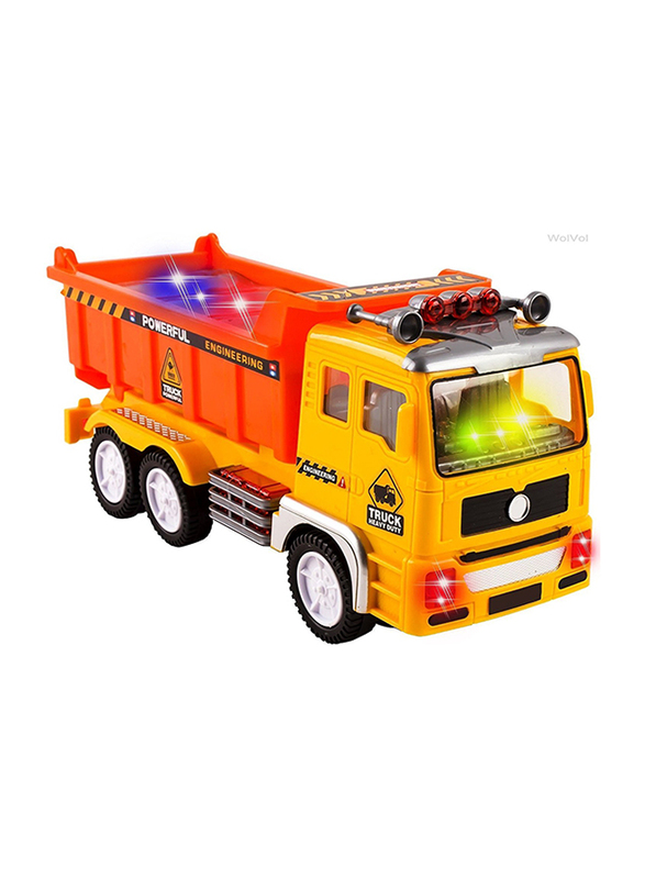 WolVol 4D Flashing Lights Electric Dump Truck Toy, Ages 3+