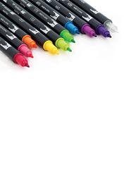 Tombow 56185 Dual Brush Fine Tip Pen Art Markers, 10 Piece, Multicolour