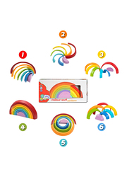 King Do Way Rainbow Sorting and Stacking Game, 7 Pieces, Ages 1+, Multicolour