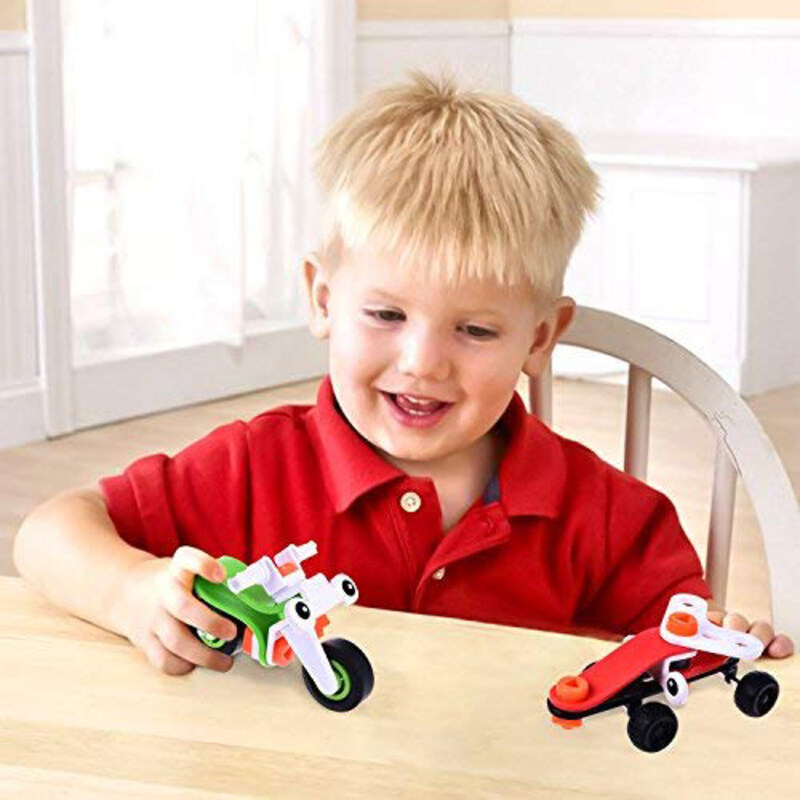 Fun Little Toys Building Vehicles Toy Set, 109 Pieces, Ages 3+