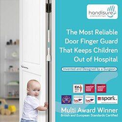 Handisure Child Door Safety Door Pinch Guard Automatic Hinge & Lock Side Safety Reliable Multiple Awards & Unique Baby Door Stopper Easy to Install & Build to Last Finger Guard for Door