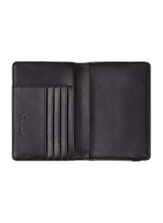 Travelambo Leather RFID Blocking Passport Holder Travel Wallet Unisex, Black