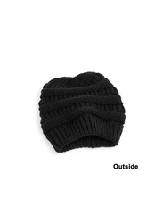 Lamdgbway Beanies Style Trendy Knit Hat for Women, One Size, Black