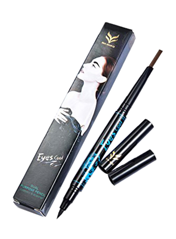 Ladygo 2-in-1 Automatic Eyebrow Pencil with Eyeliner, Brown-3, Brown