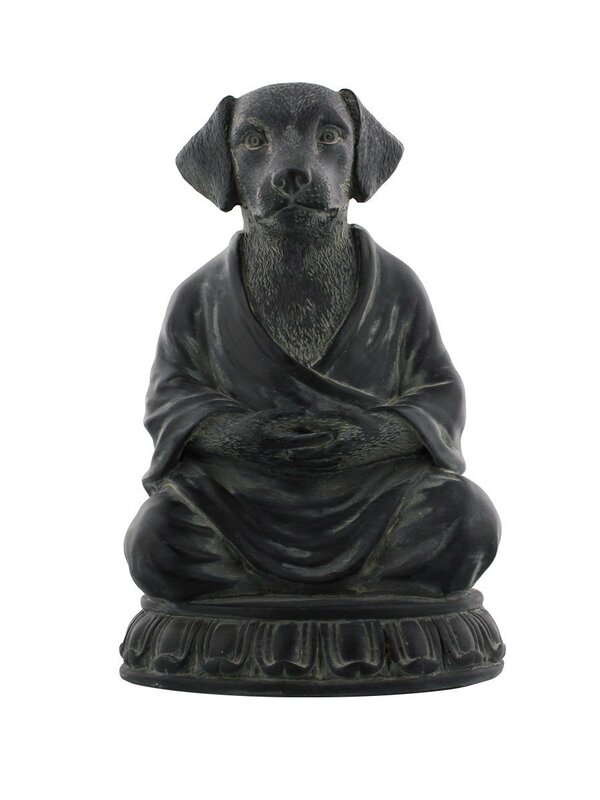 Pacific Trading Relaxing Meditating Dog Decorative Tabletop Figurine, 6 inch