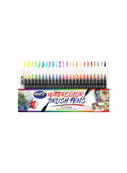 MMFB Arts & Crafts Real Brush Pens Set, 24 Pieces, Multicolour