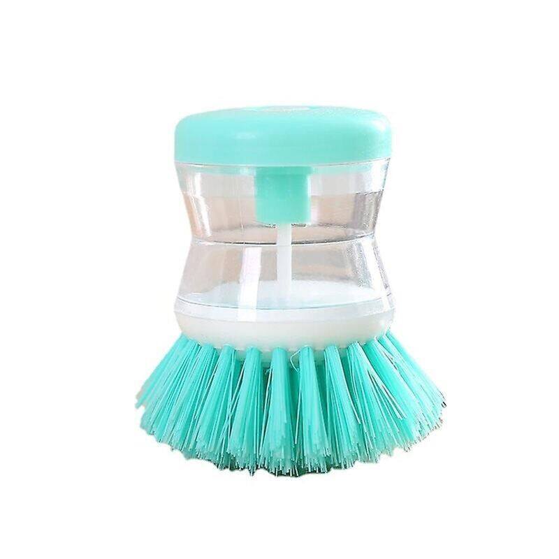 

Generic Soap Dispensing Palm Brush Scrubber with Comfort Grip Handle Dish Brush with Soap Dispenser for Pot Pan Sink Cleaning Simple Press Button Dispensing E