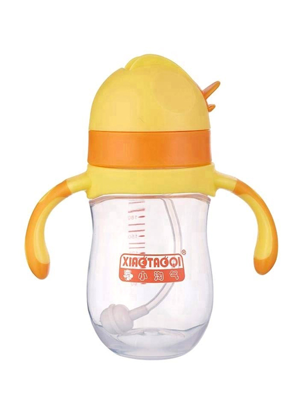 TheWorldMall BPA Free Baby Training Sippy Cup, 220ml, Orange/Clear