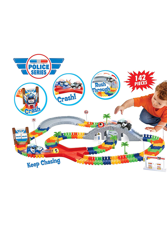 Liberty Imports Create A Road Super Snap Speedway Magic Journey Flexible Track Set, 142 Pieces, Ages 3+