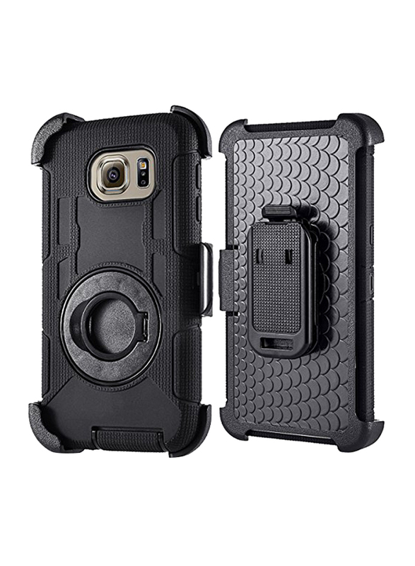 PlusMall Samsung Galaxy S9 Plus Rugged Shockproof Hybrid Protective Case Cover, Black