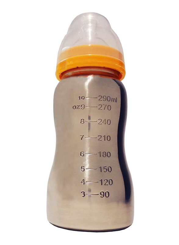 ثينك بيبي زجاجة اطفال من الستانلس ستيل, 9 اونصة, ألوان متعددة