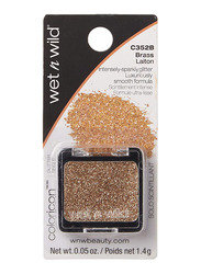 Wet N Wild Icon Glitter Single Eye Shadow, 0.05 oz, Brass, Gold