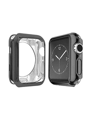 Electroplating TPU Protective Cover Case for Apple Watch Series 1/2/3, Black