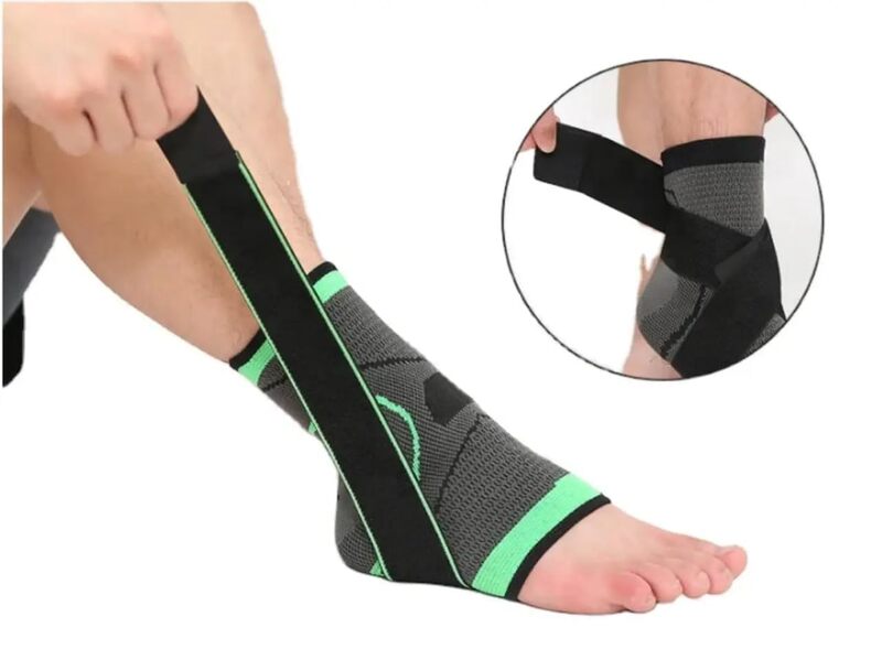 Ankle Brace for Women & Men, Adjustable Wrap Sprained Ankle Support, Compression Sleeve, Pair, Heel Brace Support for Pain, Injury Recovery, Eases Swelling, Extra Large-Box Damage, Product New