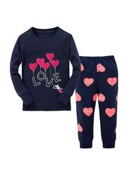 Bib-On Nap Me Premium Cotton Baby Sleepwear Set, 2-6 Years, Navy Blue/Pink