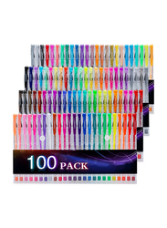 Tanmit Coloring Gel Pens Set Coloring Books, 100-Piece, Multicolour