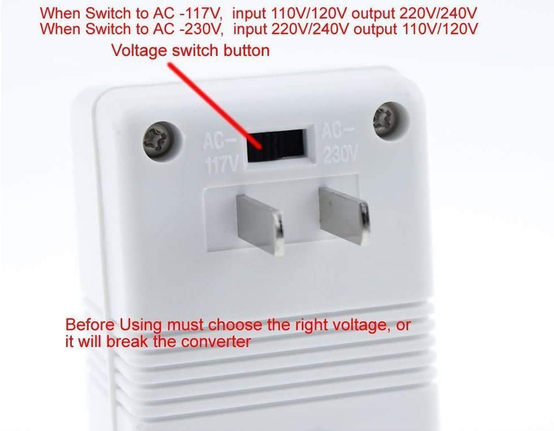 Singway Voltage Power Transformer Converter Adapter, 100-Watt, SW-S12, White