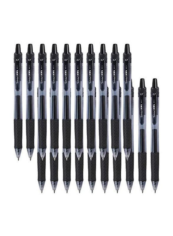SmartGel 45-Piece Art Retractable Medium Point Gel Rollerball Pen, Black