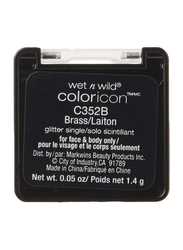 Wet N Wild Icon Glitter Single Eye Shadow, 0.05 oz, Brass, Gold