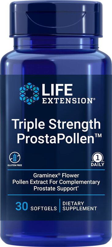 Life Extension Triple Strength Prosta Pollen - Prostate Health - 1 Daily - Gluten-Free - 30 Softgels