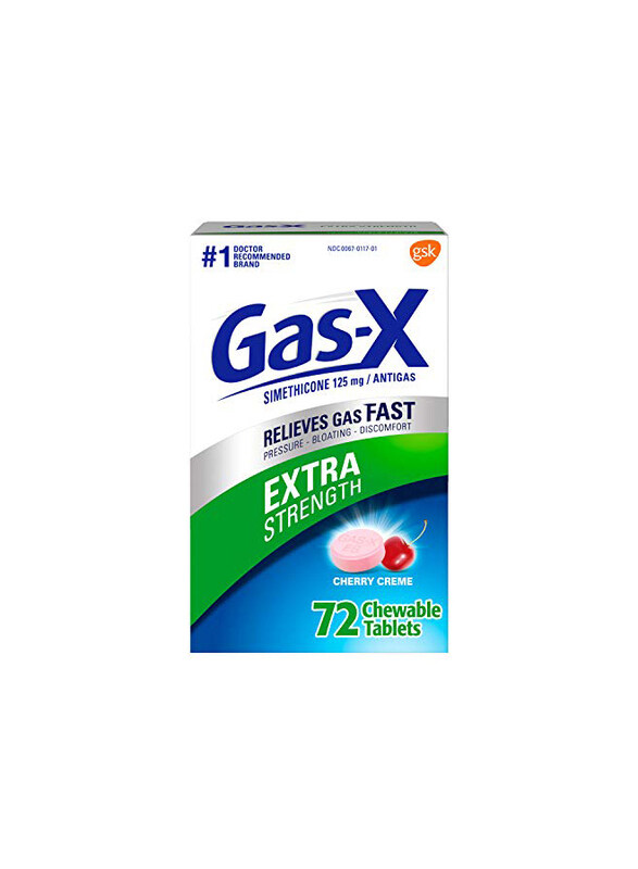 

Gas X Extra Strength Chewable Gas Relief Tablets with Simethicone, 125mg, 72 Capsules