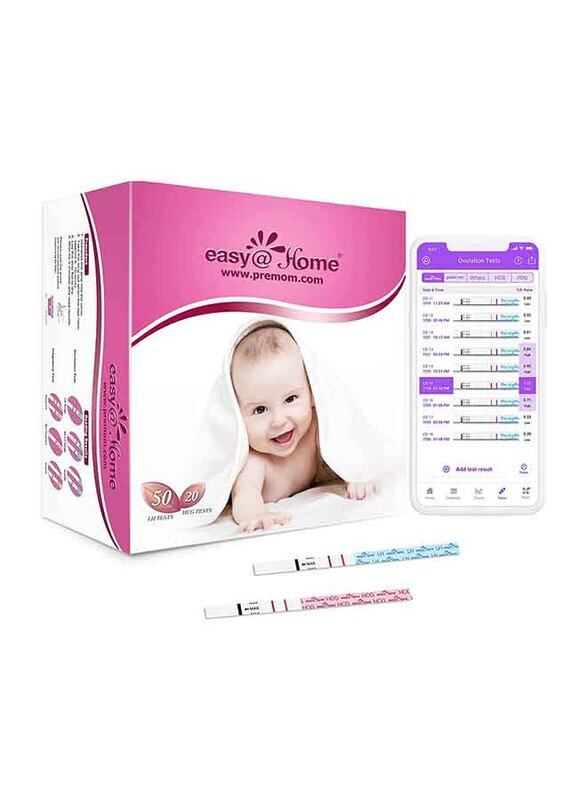 

Easy@Home Ovulation Test and 20 Pregnancy Test Strips Kit, 70 Pieces