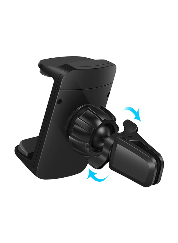 Aedilys Air Vent Car Mount Phone Holder with 360° Rotation, Black